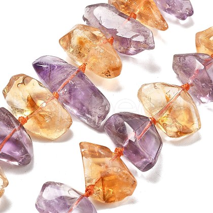 Natural Ametrine Beads Strands G-C179-C01-01-1