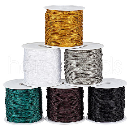   6 Rolls 6 Colors 23M Polyester Braided Thread OCOR-PH0002-63-1