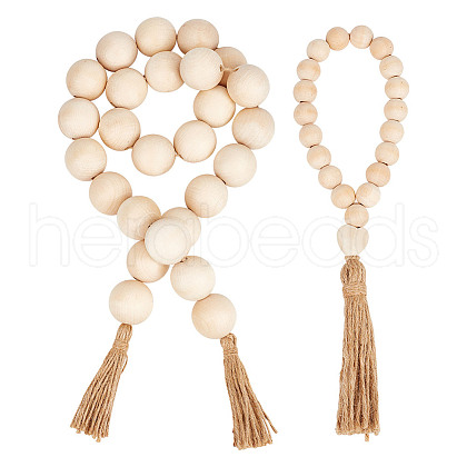 Wood Bead Pendant Decoration AJEW-OC00002-1