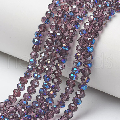 Electroplate Glass Beads Strands EGLA-A034-T6mm-I09-1