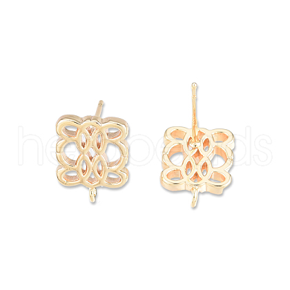 Brass Stud Earring Findings KK-N232-486-1