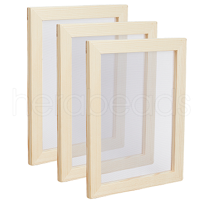 Wooden Paper Making DIY-WH0349-121C-1