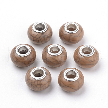 Imitation Turquoise Style Resin European Beads OPDL-Q132-06-1