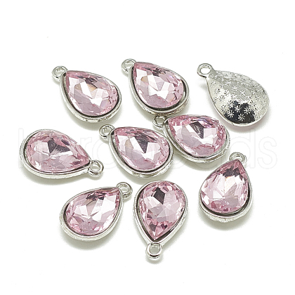 Alloy Glass Charms PALLOY-T028-7x10mm-10-1