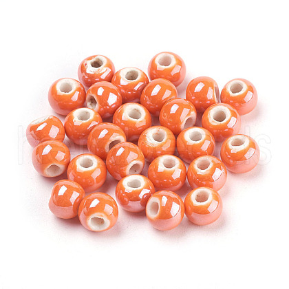 Handmade Porcelain Beads PORC-D001-8mm-18-1