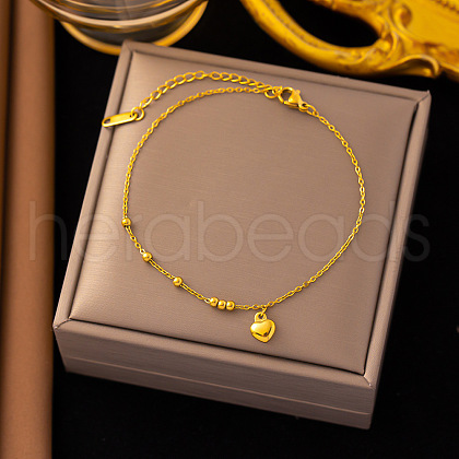 Stainless Steel Alloy Charm Anklets WG33B59-03-1