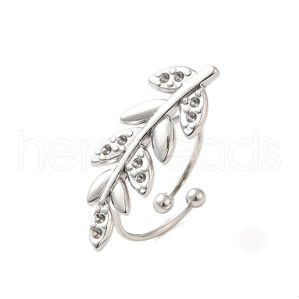 Non-Tarnish 304 Stainless Steel Open Cuff Ring RJEW-M167-10D-P-1