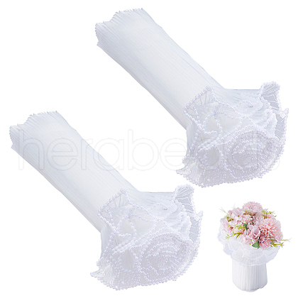 Gorgecraft 2 Bags Organza Flower Wrapping Bouquet Paper DIY-GF0009-26A-1