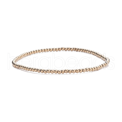 Glass Round Beaded Stretch Bracelet for Women BJEW-JB07911-02-1