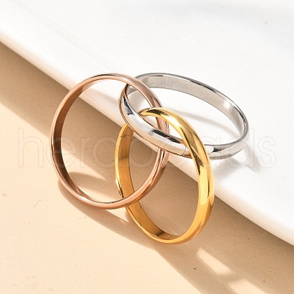 304 Stainless Steel Triple Circle Finger Rings Jewelry RJEW-C121-01-1