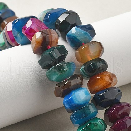 Natural Agate Beads Strands G-K392-A21-1