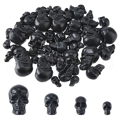 DICOSMETIC 70Pcs 4 Styles Halloween Plastic Beads FIND-DC0006-31-1