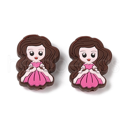 Princess Food Grade Silicone Focal Beads SIL-A008-05B-1