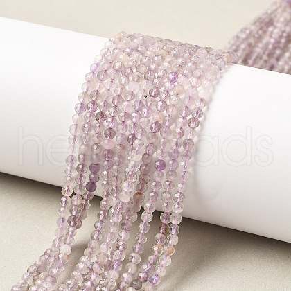 Faceted Natural Amethyst Beads Strands G-RM241221-B42-1