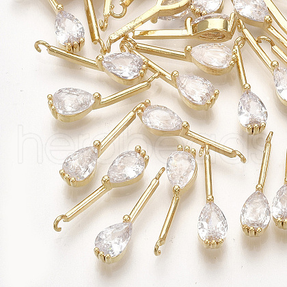 Brass Cubic Zirconia Pendants KK-T035-116A-1