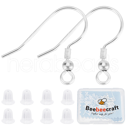 Beebeecraft 10 Pairs 925 Sterling Silver Earring Hooks STER-BBC0006-82-1