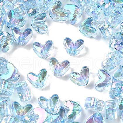 UV Plating Transparent Acrylic Beads MACR-F083-11G-1