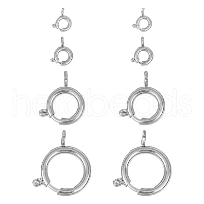 GOMAKERER 24Pcs 4 Styles 304 Stainless Steel Spring Ring Clasps STAS-GO0001-22-1