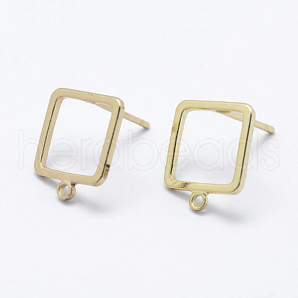 Brass Stud Earring Findings KK-F728-28G-NF-1