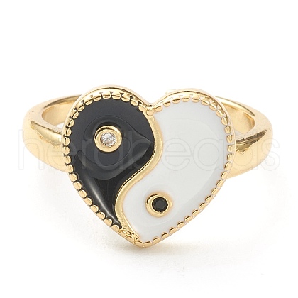 Brass Micro Pave Cubic Zirconia Finger Rings RJEW-P021-01A-1