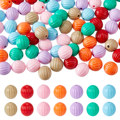 DICOSMETIC 70Pcs 7 Colors Acrylic Beads FIND-DC0006-33-1