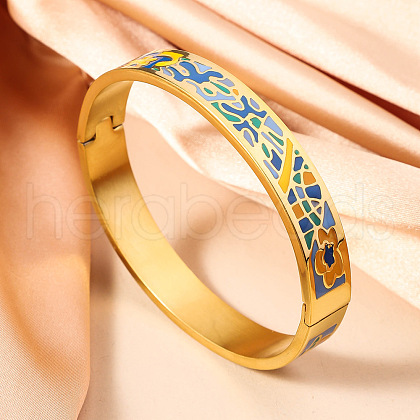 304 Stainless Steel Enamel Bangles FS-WG30162-19-1