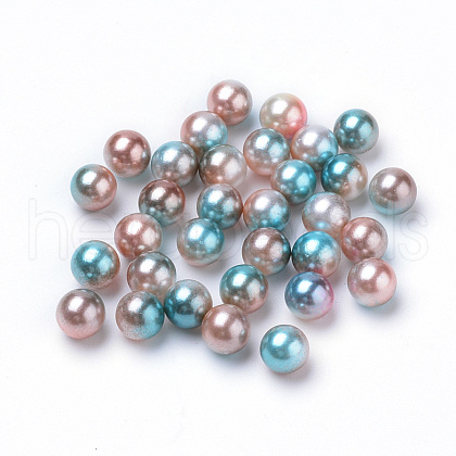 Rainbow Acrylic Imitation Pearl Beads OACR-R065-4mm-A09-1