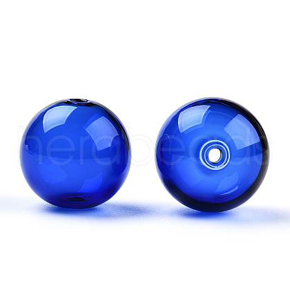 Transparent Blow High Borosilicate Glass Globe Beads X-GLAA-T003-09F-1