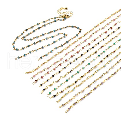 Brass Chain Necklace Making KK-K337-13G-1
