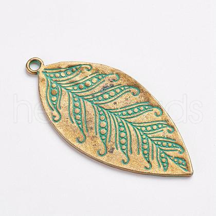 Tibetan Style Alloy Pendants PALLOY-F187-26ABG-1