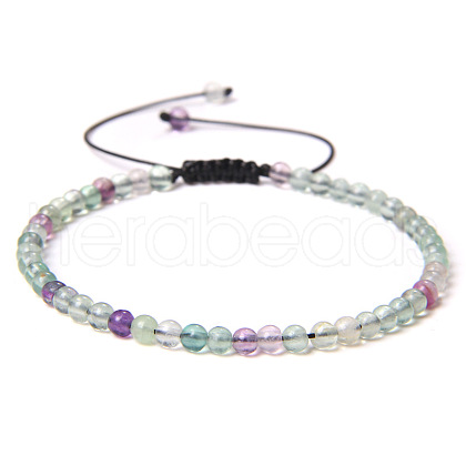 Adjustable Women's Fluorite Beaded Bracelet CN3407-23-1