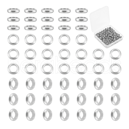 Unicraftale 200Pcs Ring 304 Stainless Steel Spacer Beads STAS-UN0058-87D-P-1