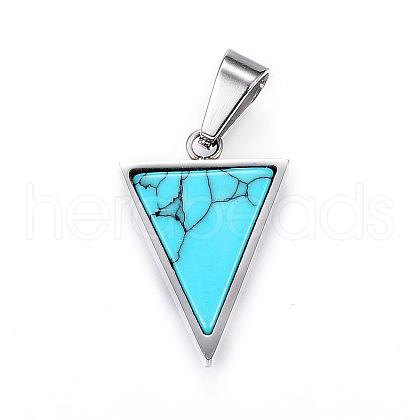 304 Stainless Steel Pendants STAS-H327-02P-1