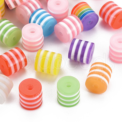 Ghana Stripe Resin Beads RESI-YWC0001-01-1
