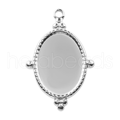 Non-Tarnish 304 Stainless Steel Pendant Cabochon Setting PW-WGAAEF3-01-1
