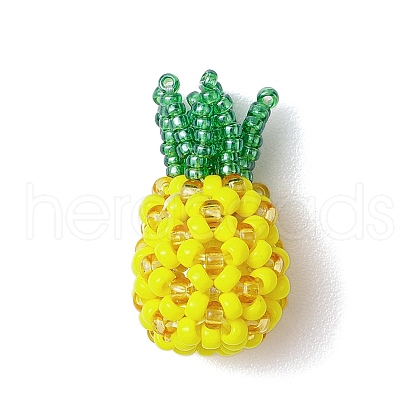 Seed Beads Beaded Charms PALLOY-JF02815-1