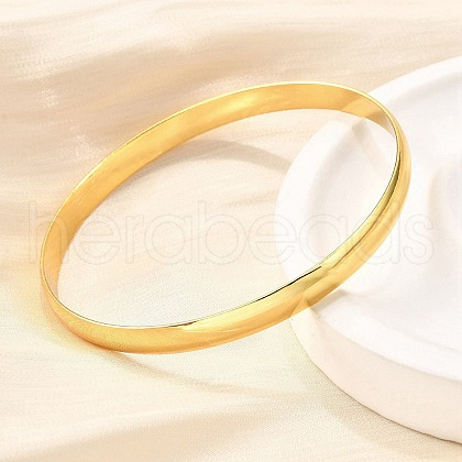 304 Stainless Steel Plain Bangles for Women BJEW-V004-02B-G-1