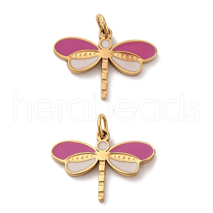 304 Stainless Steel Enamel Charms STAS-U061-24G-C-1