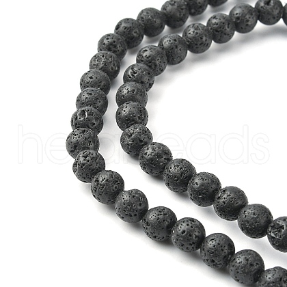 Natural Lava Rock Beads Strands G-YW0002-07-1