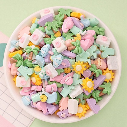 Opaque Resin Cabochons CRES-F030-01E-1
