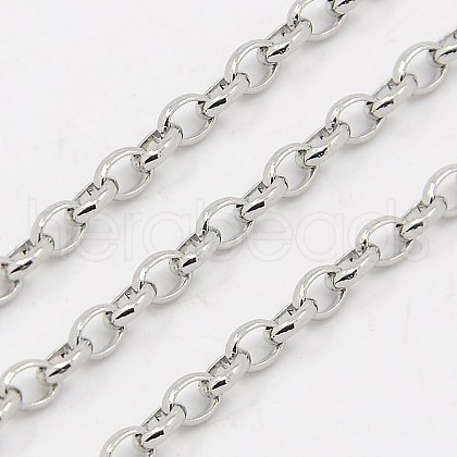 Tarnish Resistant 304 Stainless Steel Rolo Chains CHS-K002-01C-1