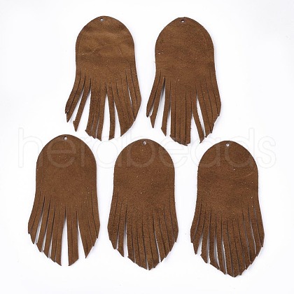 Eco-Friendly Sheepskin Leather Tassel Big Pendants FIND-S301-14D-1