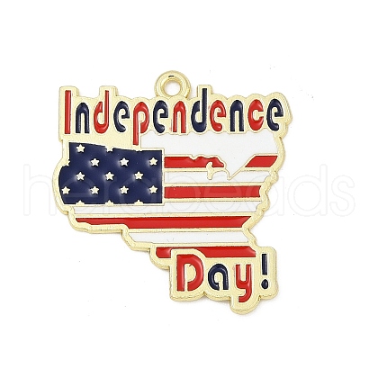 Independence Day Alloy Enamel Pendants ENAM-V001-04A-G-1