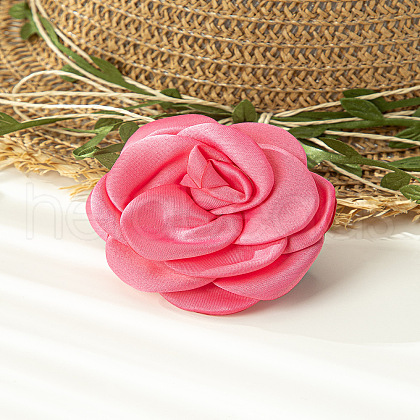 3D Flower Polyester Fiber Black Velvet Cord Choker Necklaces FS-WG3FF9D-06-1