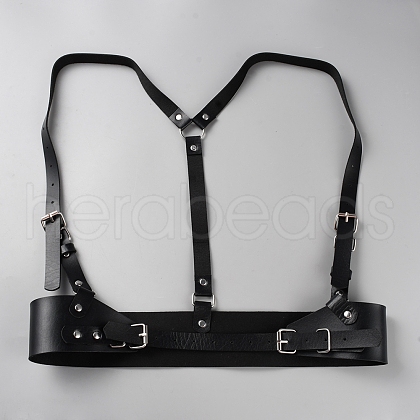 Punk Rock Style PVC Leather Belt AJEW-WH0541-41-1