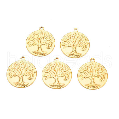 Ion Plating(IP) 201 Stainless Steel Pendants STAS-T063-186G-1