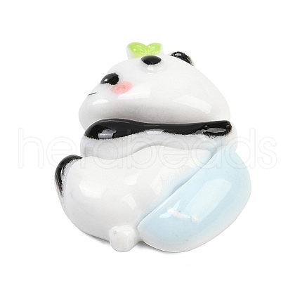 Opaque Panda Resin Cabochons CRES-P037-02E-1