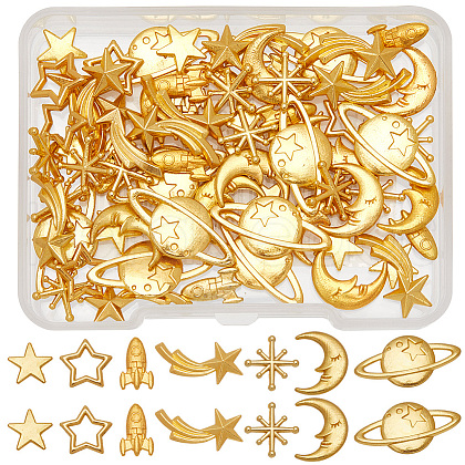 SUNNYCLUE Cosmic Theme Zinc Alloy Cabochons FIND-SC0011-74B-1