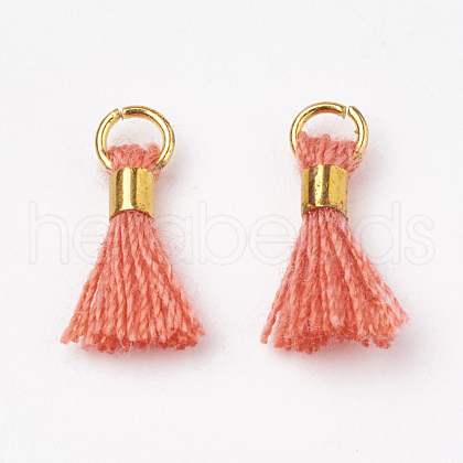 Polycotton(Polyester Cotton) Tassel Pendant Decorations FIND-S275-23G-1