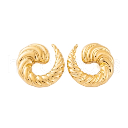 Ion Plating(IP) 304 Stainless Steel Stud Earrings for Women EJEW-P279-53G-1
